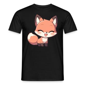 Foxes Fox - Men's T-Shirt - black - Front - AI Model Male 178 light (178cm)