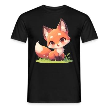Foxes Fox - Men's T-Shirt - black - Front - AI Model Male 178 light (178cm)