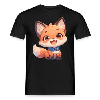Foxes Fox - Men's T-Shirt - black - Front - AI Model Male 178 light (178cm)