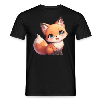 Foxes Fox - Men's T-Shirt - black - Front - AI Model Male 178 light (178cm)