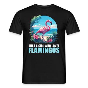 Flamingos Flamingo - Men's T-Shirt - black - Front - AI Model Male 178 light (178cm)
