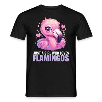 Flamingos Flamingo - Men's T-Shirt - black - Front - AI Model Male 178 light (178cm)