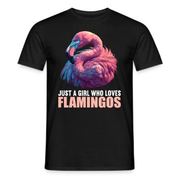 Flamingos Flamingo - Men's T-Shirt - black - Front - AI Model Male 178 light (178cm)