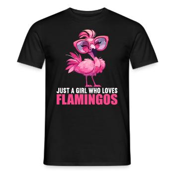 Flamingos Flamingo - Men's T-Shirt - black - Front - AI Model Male 178 light (178cm)