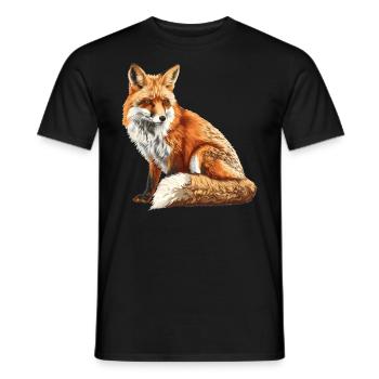 Foxes Fox - Men's T-Shirt - black - Front - AI Model Male 178 light (178cm)