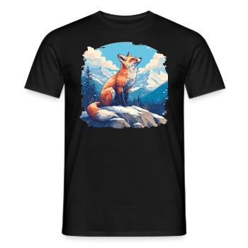 Foxes Fox - Men's T-Shirt - black - Front - AI Model Male 178 light (178cm)