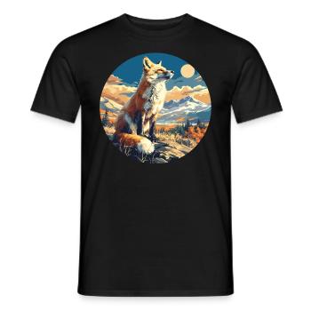 Foxes Fox - Men's T-Shirt - black - Front - AI Model Male 178 light (178cm)
