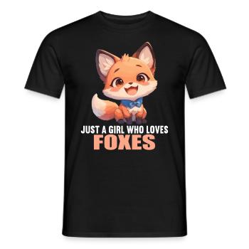 Foxes Fox - Men's T-Shirt - black - Front - AI Model Male 178 light (178cm)