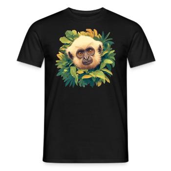Gibbons Gibbon - Männer T-Shirt - Schwarz - Vorne - AI Model Male 178 light (178cm)