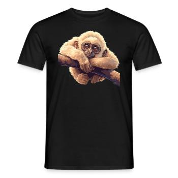 Gibbons Gibbon - Männer T-Shirt - Schwarz - Vorne - AI Model Male 178 light (178cm)