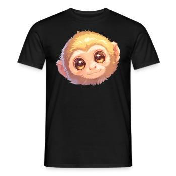Gibbons Gibbon - Männer T-Shirt - Schwarz - Vorne - AI Model Male 178 light (178cm)