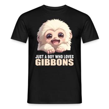 Gibbons Gibbon - Männer T-Shirt - Schwarz - Vorne - AI Model Male 178 light (178cm)