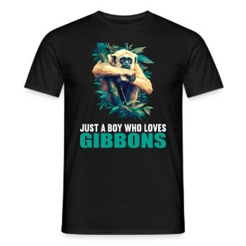 Gibbons Gibbon - Männer T-Shirt - Schwarz - Vorne - AI Model Male 178 light (178cm)