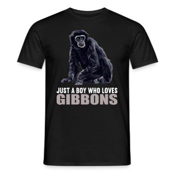 Gibbons Gibbon - Männer T-Shirt - Schwarz - Vorne - AI Model Male 178 light (178cm)