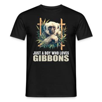 Gibbons Gibbon - Männer T-Shirt - Schwarz - Vorne - AI Model Male 178 light (178cm)
