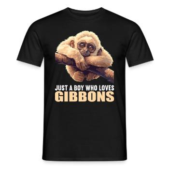 Gibbons Gibbon - Männer T-Shirt - Schwarz - Vorne - AI Model Male 178 light (178cm)
