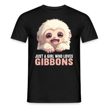 Gibbons Gibbon - Männer T-Shirt - Schwarz - Vorne - AI Model Male 178 light (178cm)