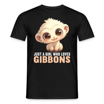 Gibbons Gibbon - Männer T-Shirt - Schwarz - Vorne - AI Model Male 178 light (178cm)