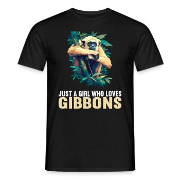 Gibbons Gibbon - Männer T-Shirt - Schwarz - Vorne - AI Model Male 178 light (178cm)