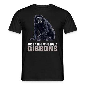 Gibbons Gibbon - Männer T-Shirt - Schwarz - Vorne - AI Model Male 178 light (178cm)