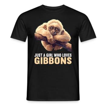 Gibbons Gibbon - Männer T-Shirt - Schwarz - Vorne - AI Model Male 178 light (178cm)