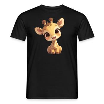 Giraffes Giraffe - Men's T-Shirt - black - Front - AI Model Male 178 light (178cm)