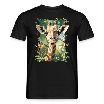 Giraffes Giraffe - Men's T-Shirt - black - Front - AI Model Male 178 light (178cm)