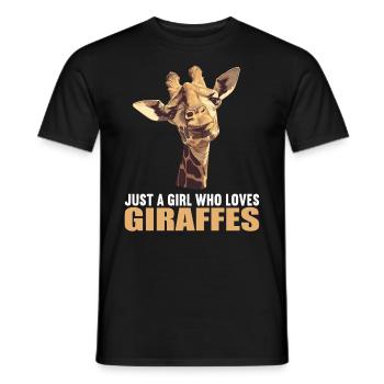 Giraffes Giraffe - Men's T-Shirt - black - Front - AI Model Male 178 light (178cm)