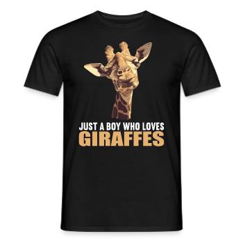 Girafes Girafe - T-shirt homme - noir - Devant - AI Model Male 178 light (178cm)
