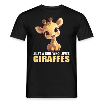 Giraffes Giraffe - Men's T-Shirt - black - Front - AI Model Male 178 light (178cm)