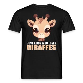 Girafes Girafe - T-shirt homme - noir - Devant - AI Model Male 178 light (178cm)