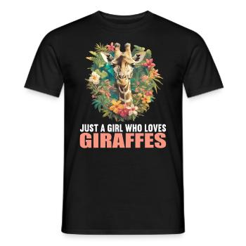 Girafes Girafe - T-shirt homme - noir - Devant - AI Model Male 178 light (178cm)