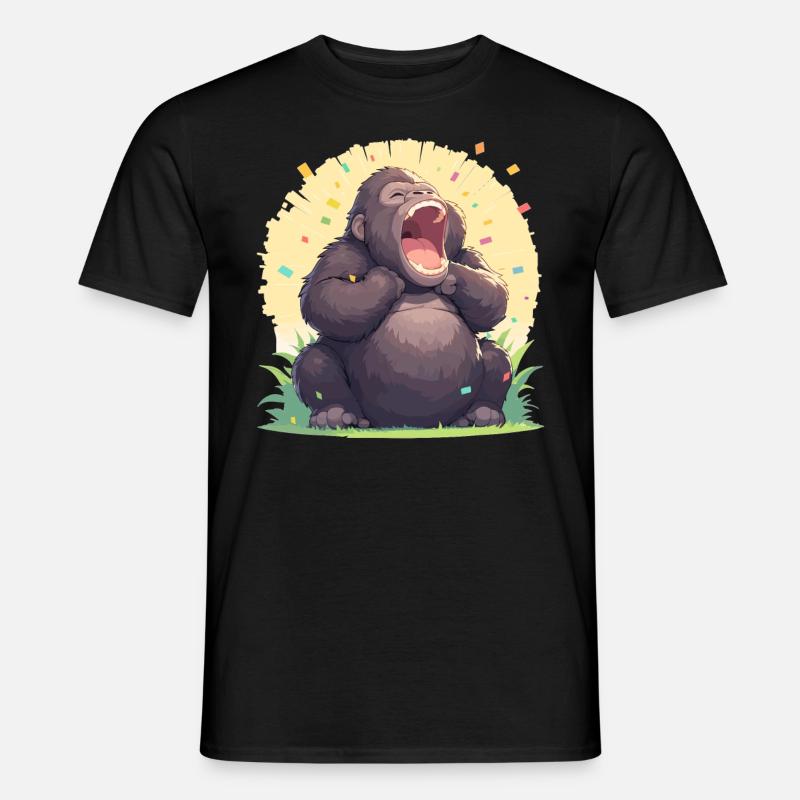 Gorillas Gorilla - Männer T-Shirt - Schwarz