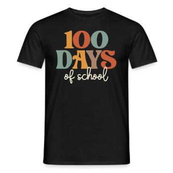 Groovy 100 jours d’école - Rétro pour les enfants Enseignant - T-shirt homme - noir - Devant - AI Model Male 178 light (178cm)