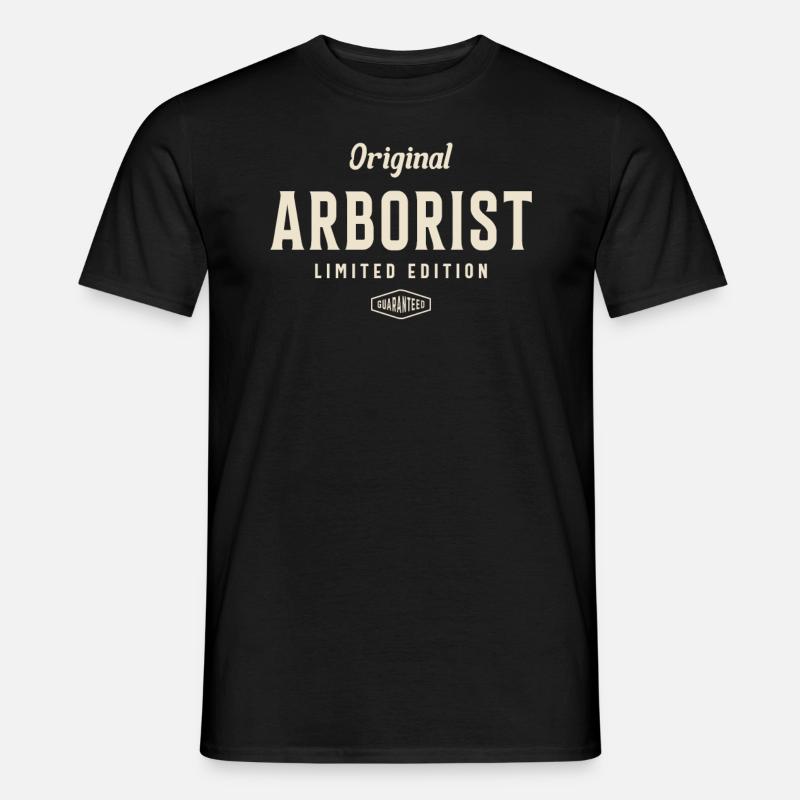Klassischer Baumpfleger-Stil - Männer T-Shirt - Schwarz