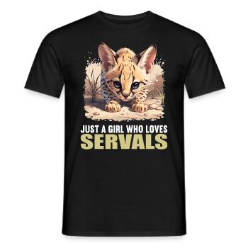 Servale Serval - Männer T-Shirt - Schwarz - Vorne - AI Model Male 178 light (178cm)