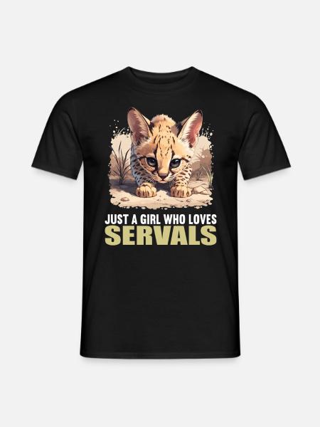Servale Serval - Männer T-Shirt - Schwarz