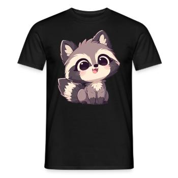 Ratons laveurs Raton laveur - T-shirt homme - noir - Devant - AI Model Male 178 light (178cm)