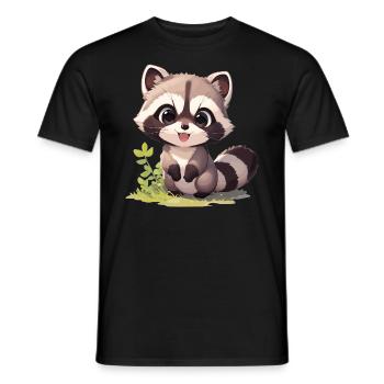 Ratons laveurs Raton laveur - T-shirt homme - noir - Devant - AI Model Male 178 light (178cm)