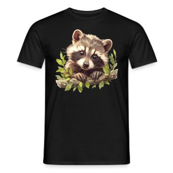 Ratons laveurs Raton laveur - T-shirt homme - noir - Devant - AI Model Male 178 light (178cm)