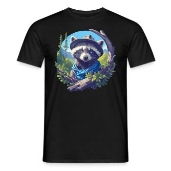 Ratons laveurs Raton laveur - T-shirt homme - noir - Devant - AI Model Male 178 light (178cm)