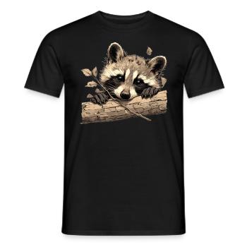 Ratons laveurs Raton laveur - T-shirt homme - noir - Devant - AI Model Male 178 light (178cm)