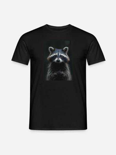 Waschbären Waschbär - Männer T-Shirt - Schwarz