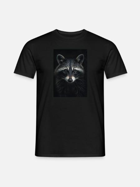 Waschbären Waschbär - Männer T-Shirt - Schwarz