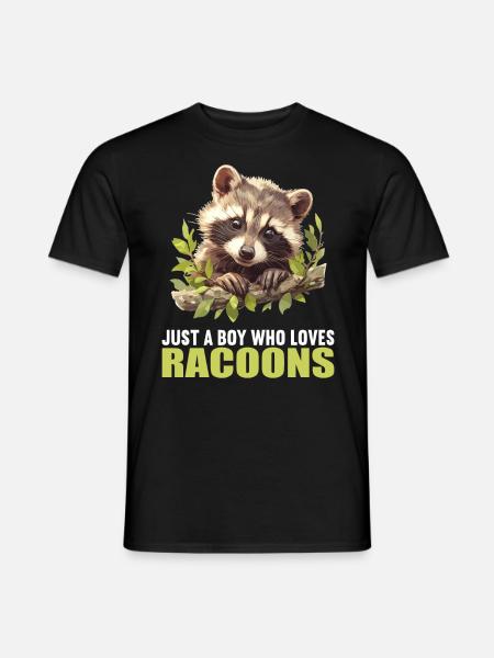 Waschbären Waschbär - Männer T-Shirt - Schwarz