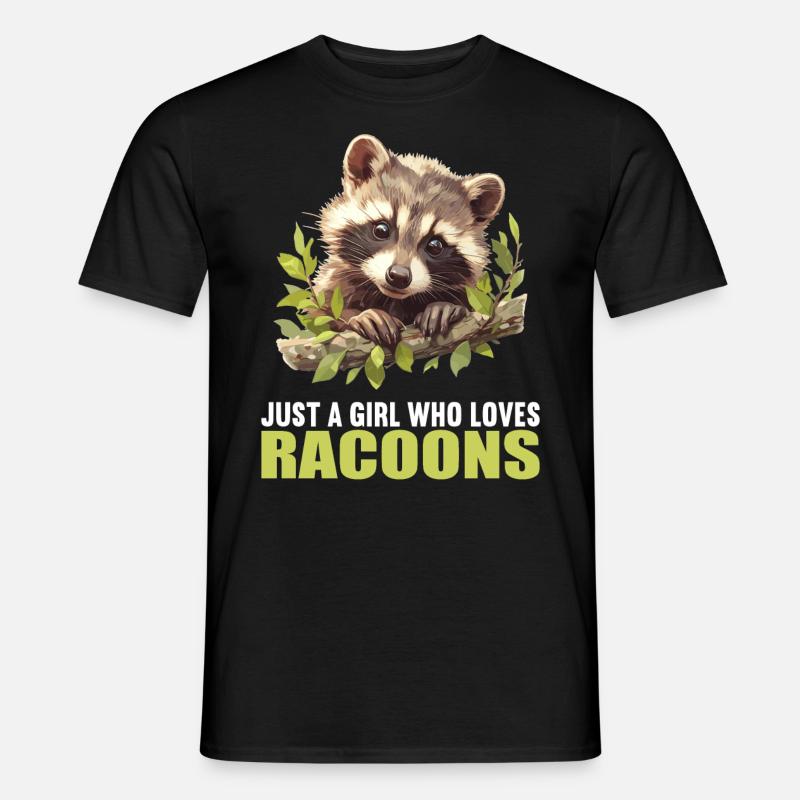 Waschbären Waschbär - Männer T-Shirt - Schwarz