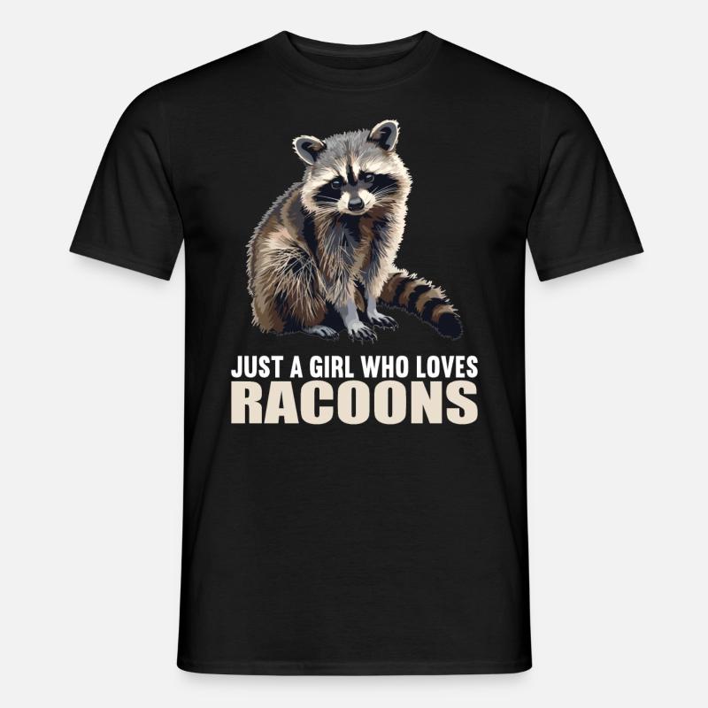 Waschbären Waschbär - Männer T-Shirt - Schwarz