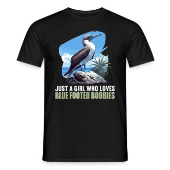 Blue-footed booby - Men's T-Shirt - black - Front - AI Model Male 178 light (178cm)
