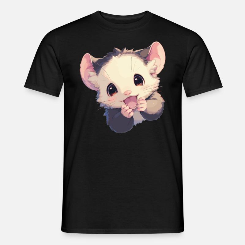 Opossum Opossums - Männer T-Shirt - Schwarz