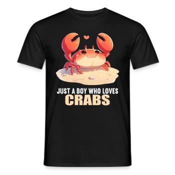 Crab Crab - Men's T-Shirt - black - Front - AI Model Male 178 light (178cm)